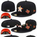 Houston Astros Texas Heritage Fitted Hat – Black & Orange